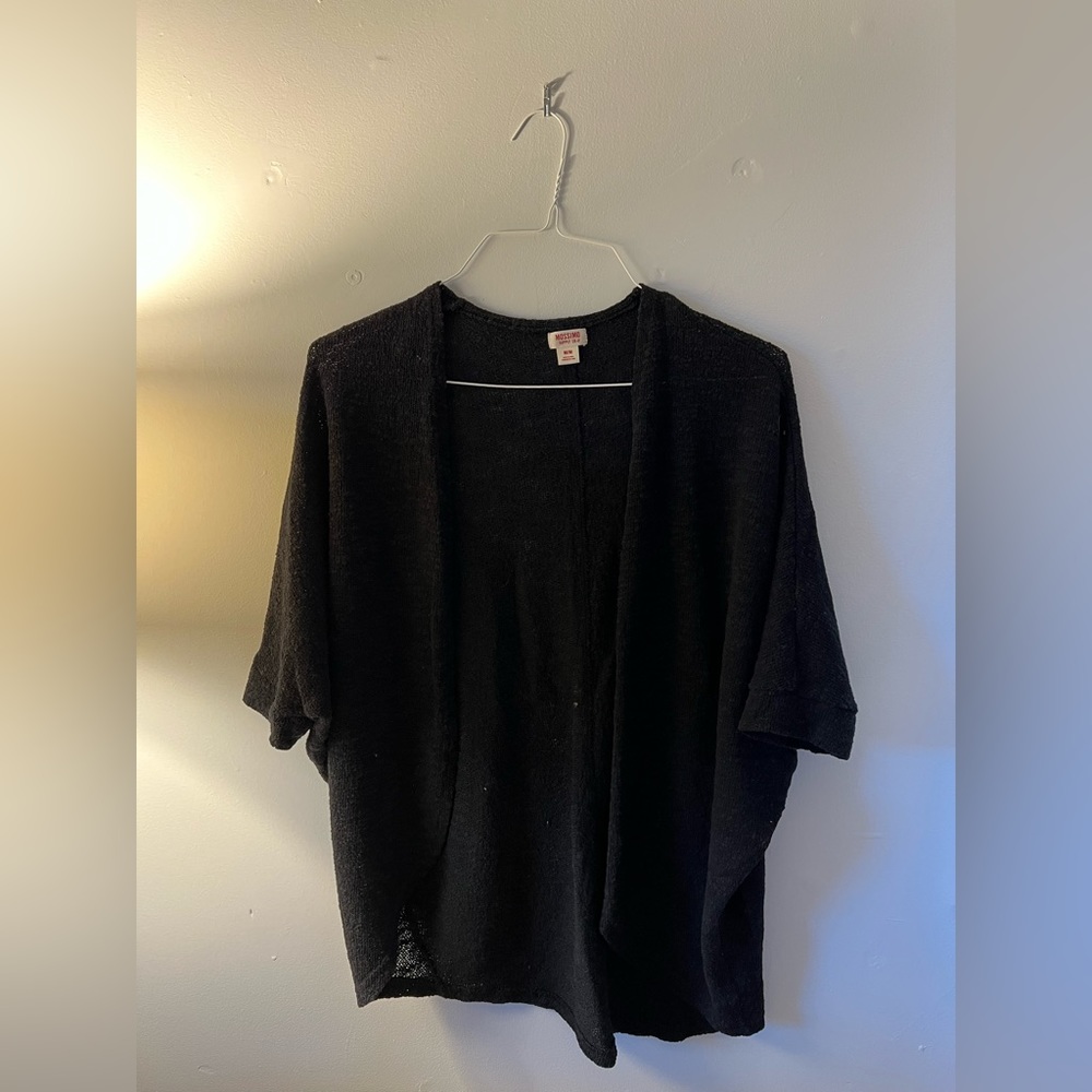 black cardigan